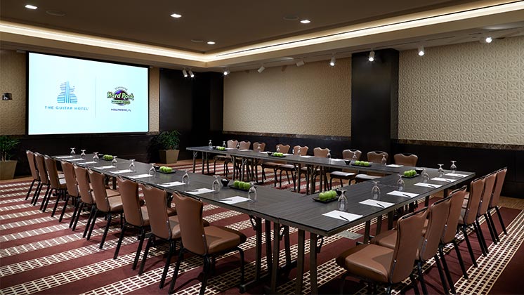 Executive Conference Room with U-Shaped Table at Seminole Hard Rock Hollywood